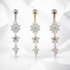 Lange Hanger Zirkonia Navelpiercing Koperen Lichaadssieraden Accessoires
