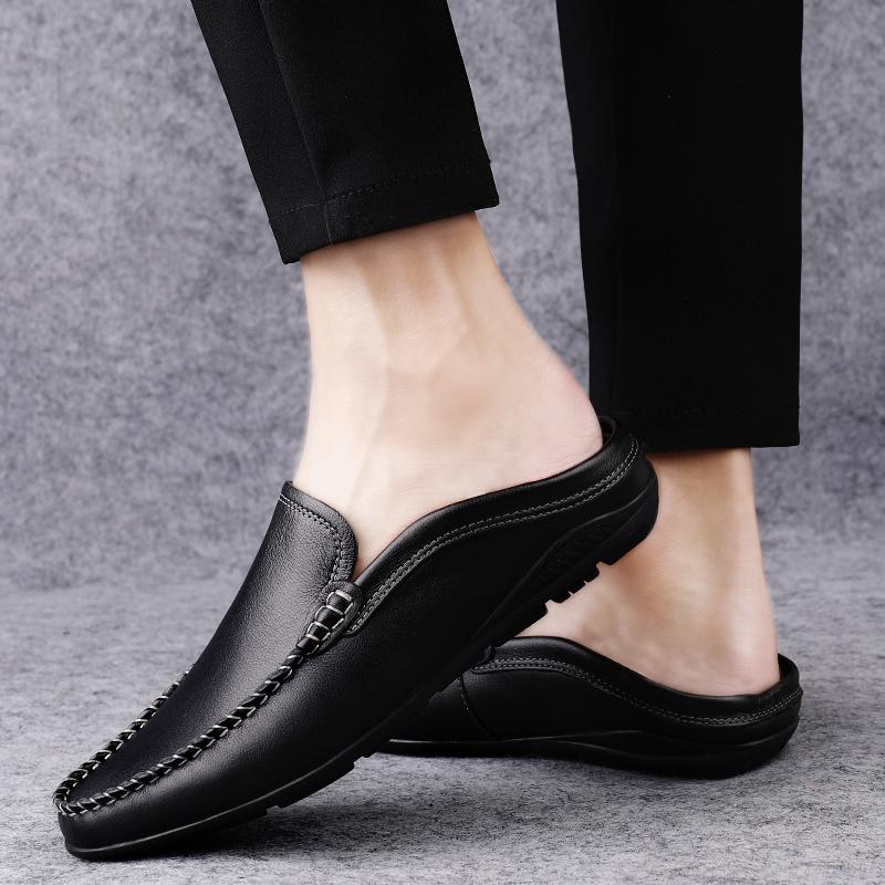 Newest Mens Shoes Genuine Leather Loafers Shoes Men Soft Driving Footwear Man Casual Slip On Flats Handmade Formal Business Oxfords