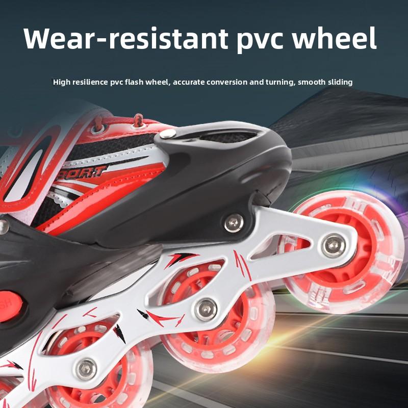 PVC Kinder Skates Universal Rollschuhe Erwachsene Pulley Speed Skating Rollschuhe Schiebe Runaway Schuhe