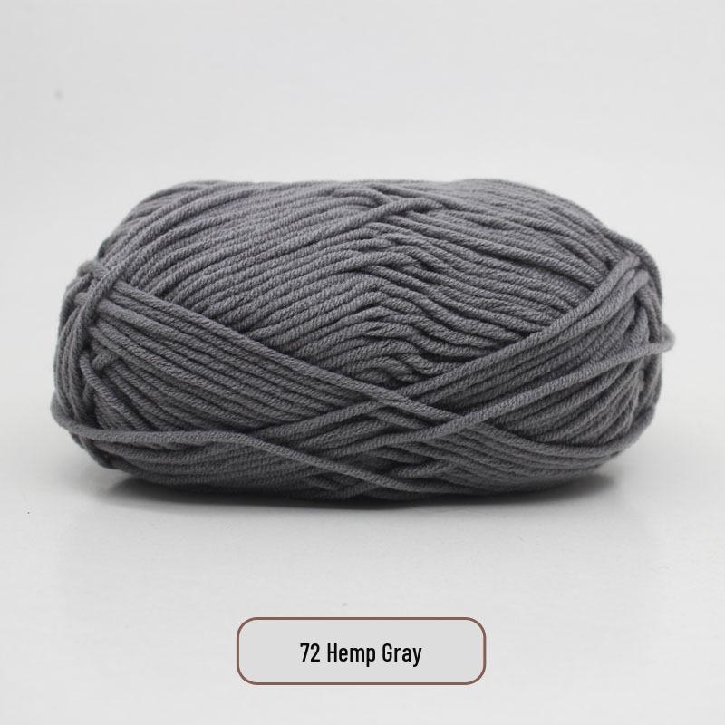 5-Strand Milk Cotton Yarn Scarf & Hand-Knitted Hat Yarn - Baby Soft, Medium Thickness, Free Shipping