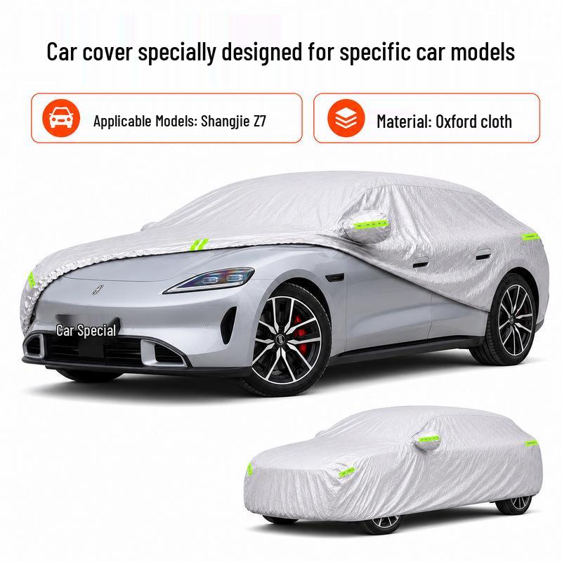 Shangjie Z7 Car Cover: Sun Protection, Waterproof, Heat Insulation, All-Season Oxford Cloth