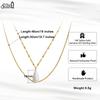 EFFIE QUEEN 925 Sterling Silver 14k Gold Baroque Pearl Chain Choker Necklace Natural Jewelry for Women 2025 Trend Necklace GPN15