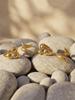 18K Gold Plated Geometric Stainless Steel Open Finger Ring Set