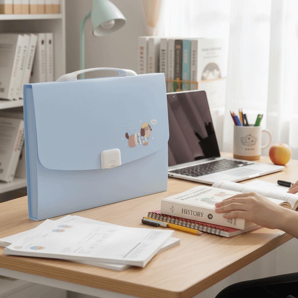 13 Pockets Expanding File Folder Large Capacity Portable Organ Bag  Office Organization