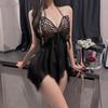 Erotic Underwear Sexy Pure Desire Style Sleeping Dress Women Hot Butterfly See-through Uniform Seductive Pajama Set 8834