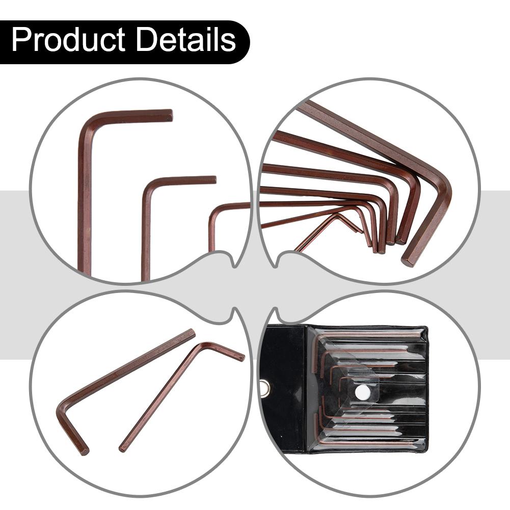 8pcs Small Hex Key Wrench Set 0.7-4mm Hexagon L Type Wrench Repair Tools For Disassembly Assembly Precision Components