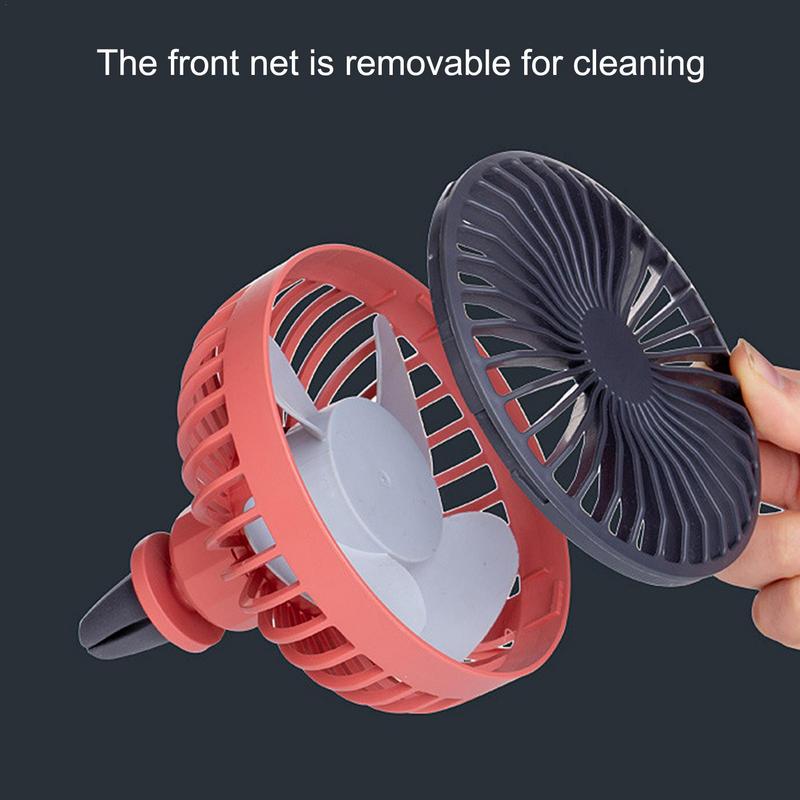 Ventilator cu clemă de ventilație pentru mașină Ventilator de aer de răcire al vehiculului Ventilator de circulație a aerului cu 3 viteze Ventilator cu clemă de răcire pentru mașină Ventilator de vehicul rotativ la 360 de grade