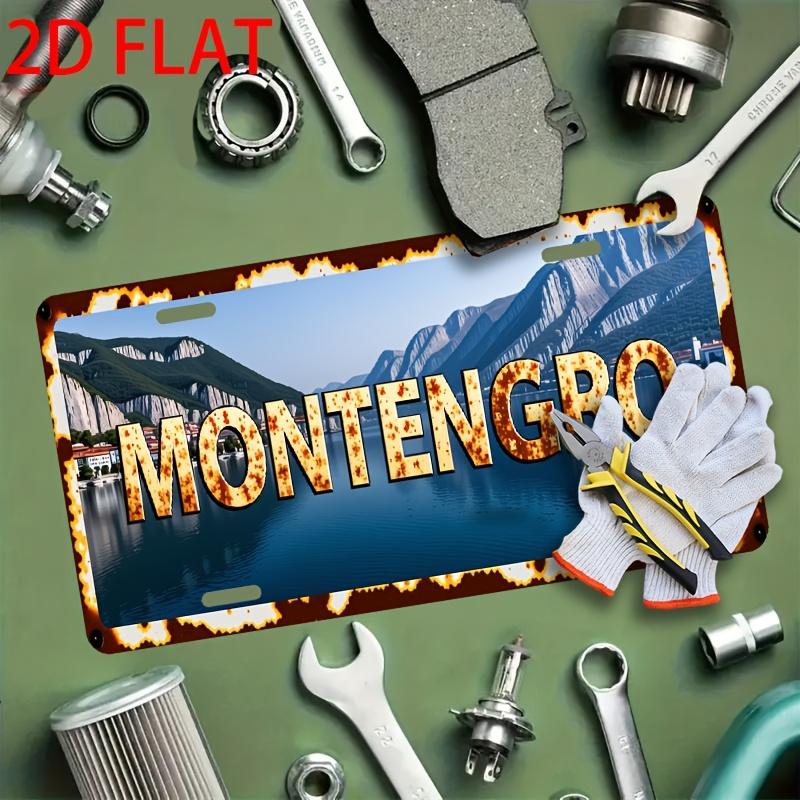 

Vintage Montenegro License Plate D Flat Aluminum Tin Sign Wall Art Decor for Garage Bar Man Cave and Car Front Plate Cover 15x30cm(5.9x7.8inch)
