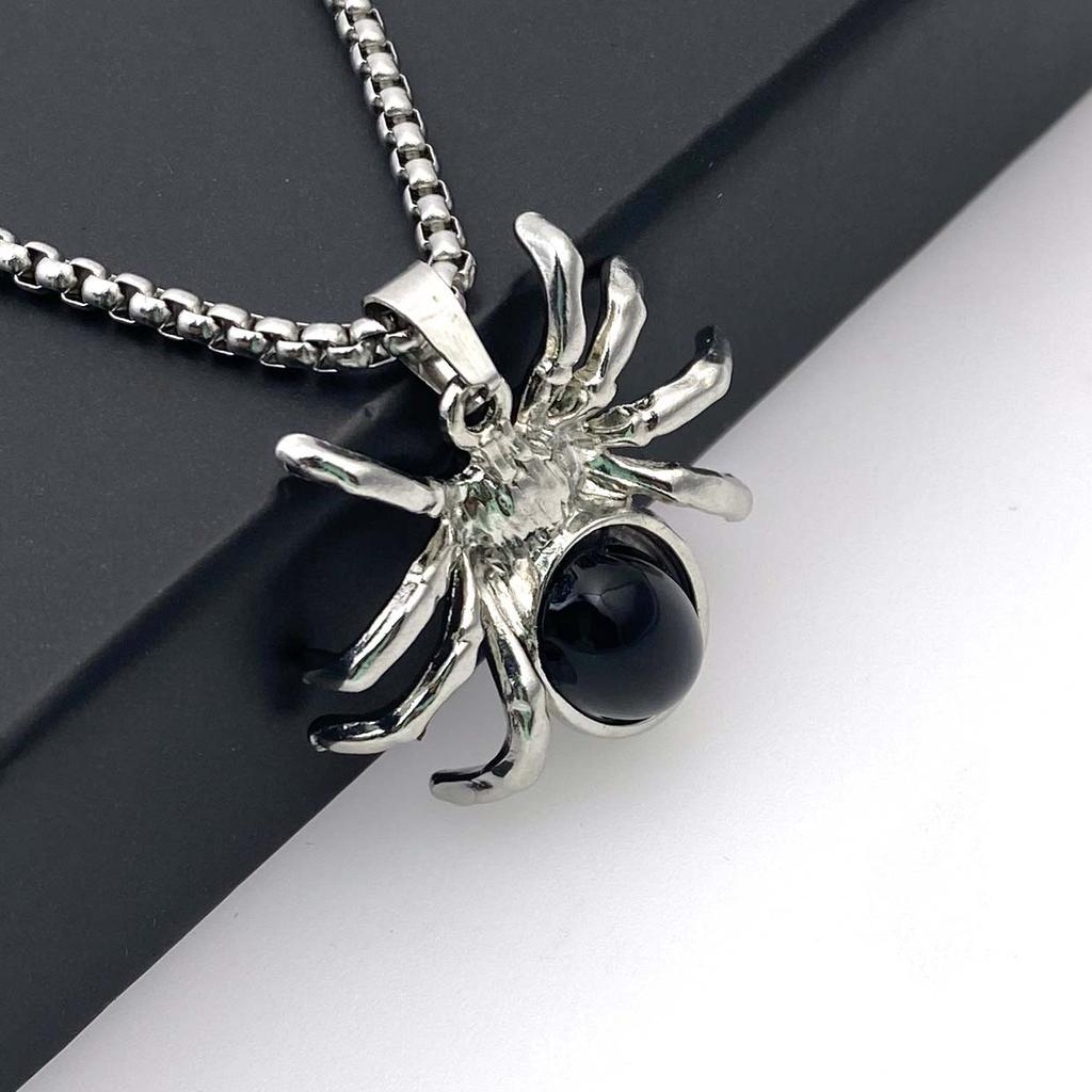 Gotische Diablo Spinnen Anhänger Halskette Wind Persönlichkeit Lange Spinnen Schlüsselbein Kette Halloween Pullover Kette