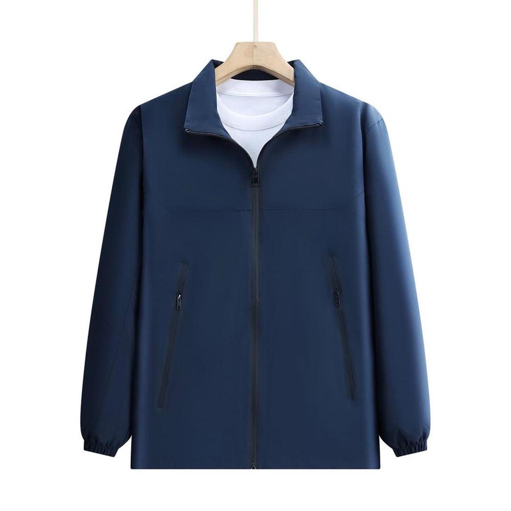 Unisex Farbblock Winddichte Wasserdichte Jacke mit Logo