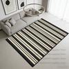 Modern Black White Carpet Minimalism Striped Decoration Bedside Bedroom Rug Lounge Cloakroom Antiskid Study Floor Mats Washable