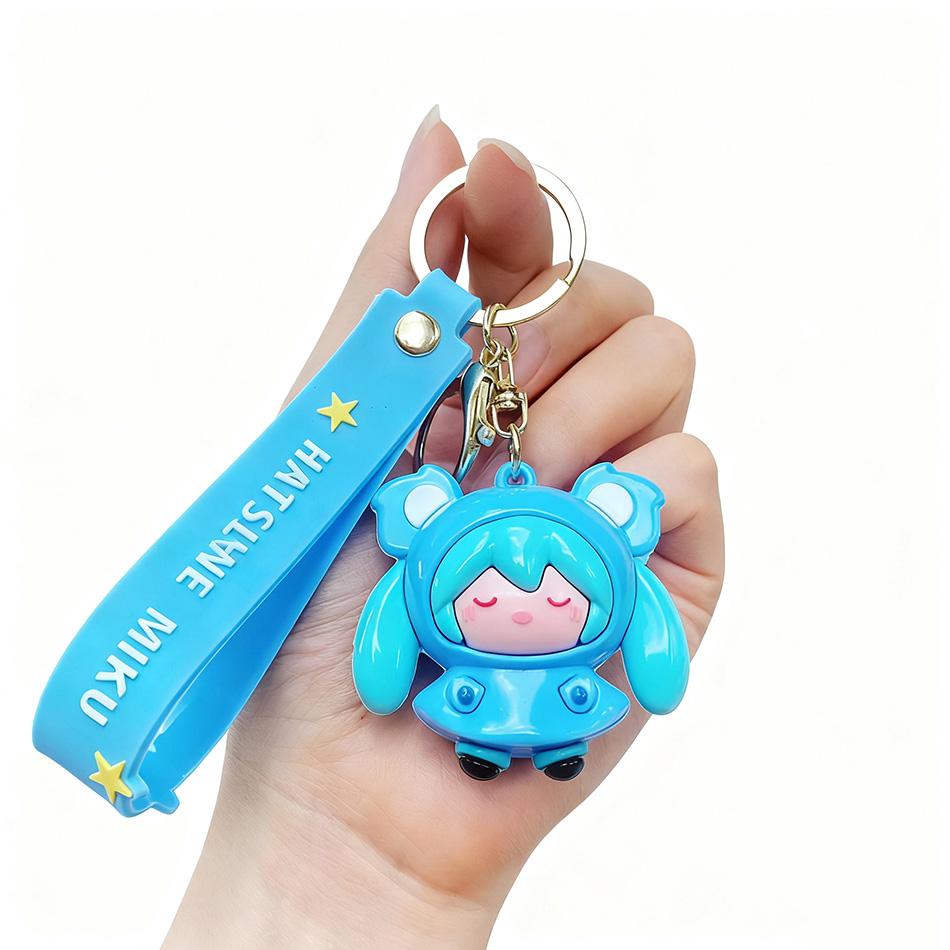 Neuer Hatsune Miku Schlüsselanhänger Niedliches Miku Mädchen Regentag Serie Taschenanhänger Exquisites Rucksack-Anhänger Kinder-Weihnachtsgeschenk