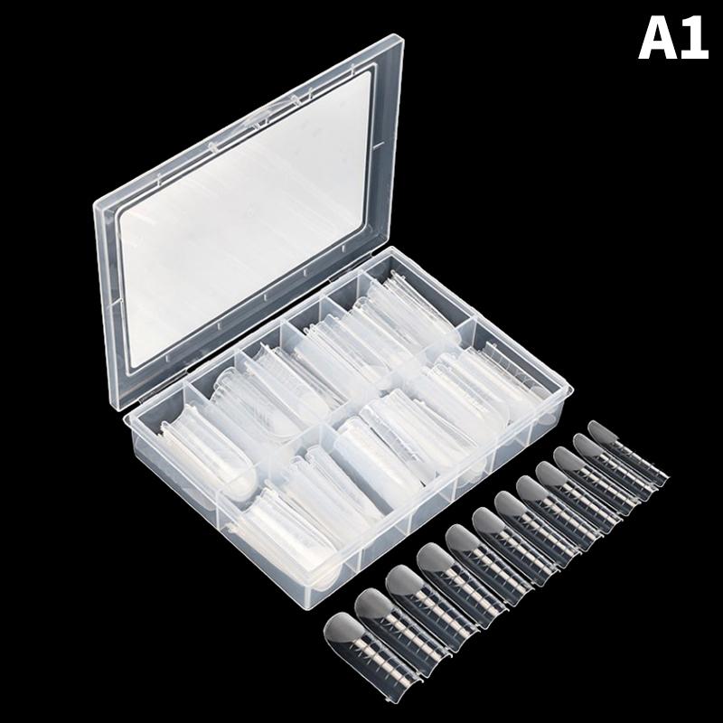 Matte Quick Building Nail Mold Tip Full Cover Dual Forms Nails Poly Nail Gel Extension Upper Mold Top False Tips Manicure Tools