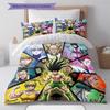Hunter X Hunter Pattern Bedding Quilt Set Quilt Cover Pillowcase Home Birthday Gift(1 * Duvet Cover + 2 * Pillowcase, Without Core)