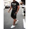 Fritidssæt til sport Åndbar Udendørs Herre T-shirt Shorts Sommer 3D Printet Voksen Sæt