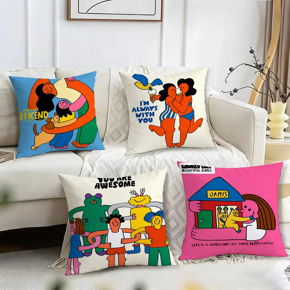 Such a Warm Hug Creativity Cushion Cover Reversible Plush Pillow Cover – For Car, Sofa, Bedroom, Perfect As a Gift.