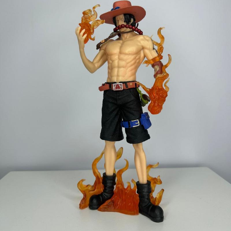 ONE PIECE Dream Ace Figure, Standing Fire Fist Ace Animation Peripheral Model Statue Ornament Toy Gift
