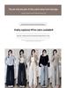 2025 High Waist Petite Bow Soft Drapey Pants - Women's Spring & Autumn