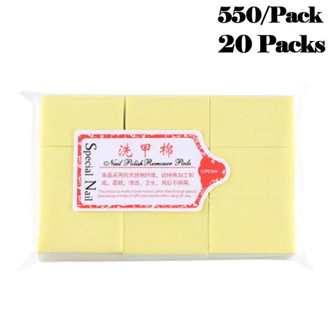 

20 упаковок безворсовые салфетки Салфетки для снятия лака Гель салфетки для ногтей 550 шт./упак. Ватные подушечки для ногтей Маникюр Педикюр Протирочные подушечки для ногтей