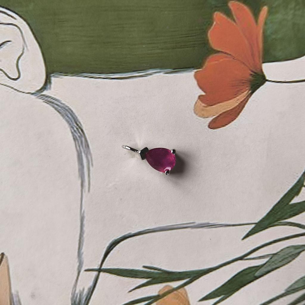 Серебряная подвеска с рубином 0.95ct (2194842)