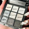 Cold Sweet Nine-Color Punk Eyeshadow Palette: Grayscale & Metallic Shimmer for Smoky European & American Makeup