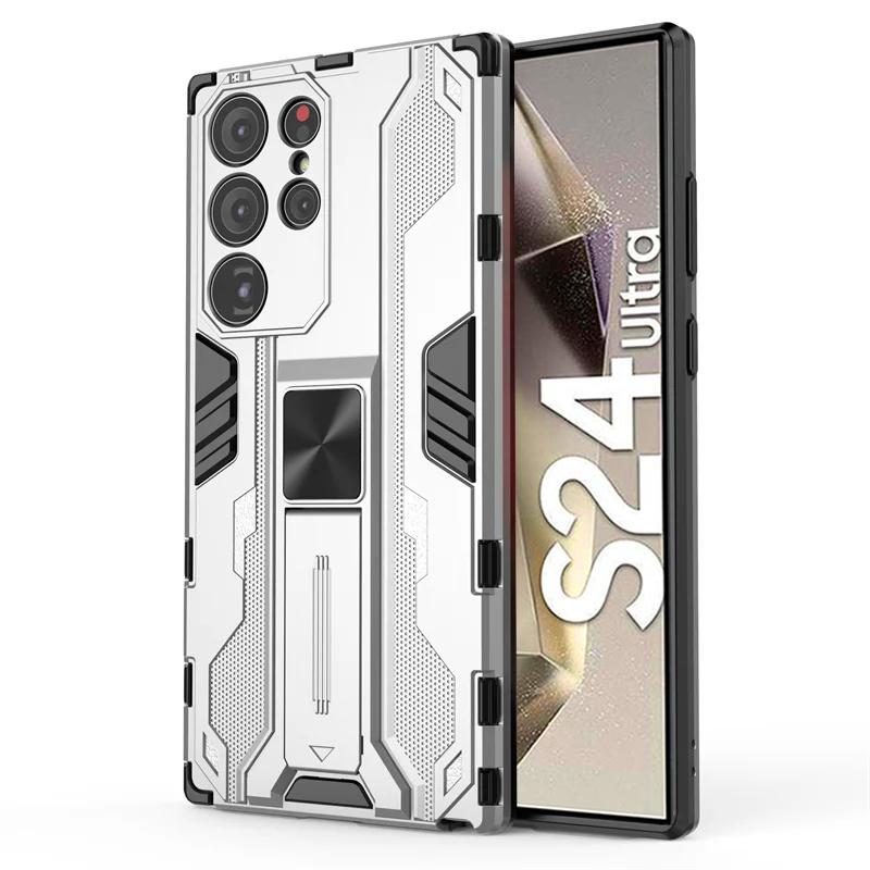 Magnetic Armor Case For Samsung S24 Ultra S23 S22 Plus S21 S21 FE Coque For Samsung A52S A32 A22 A21S A72 Shockproof Phone Cover