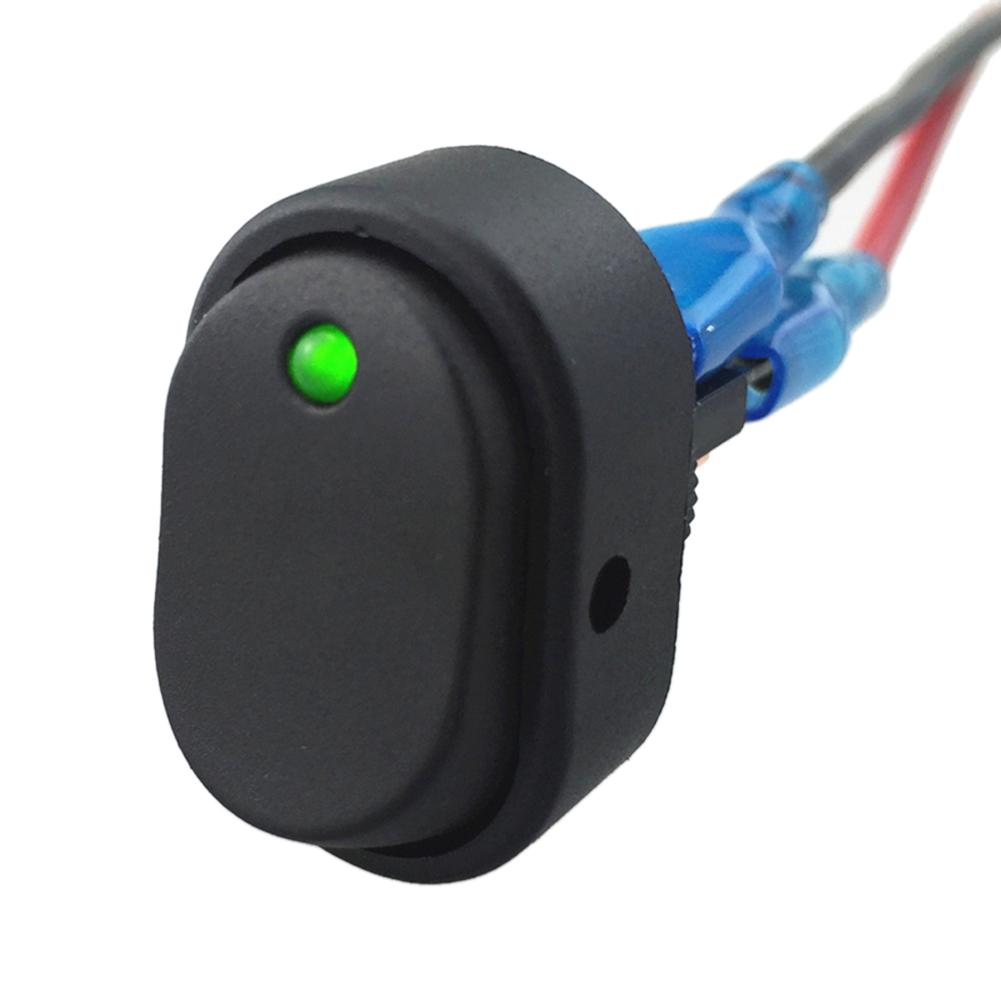 4Pcs 12V 30Amp 30A Car Boat Auto Rocker Switch ON OFF with Dot LED Light Illuminated Red Green Blue Yellow Rocker Switch