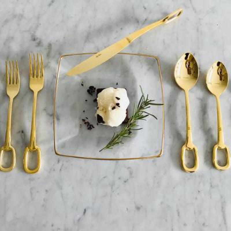 Goldbesteck Dessertlöffel