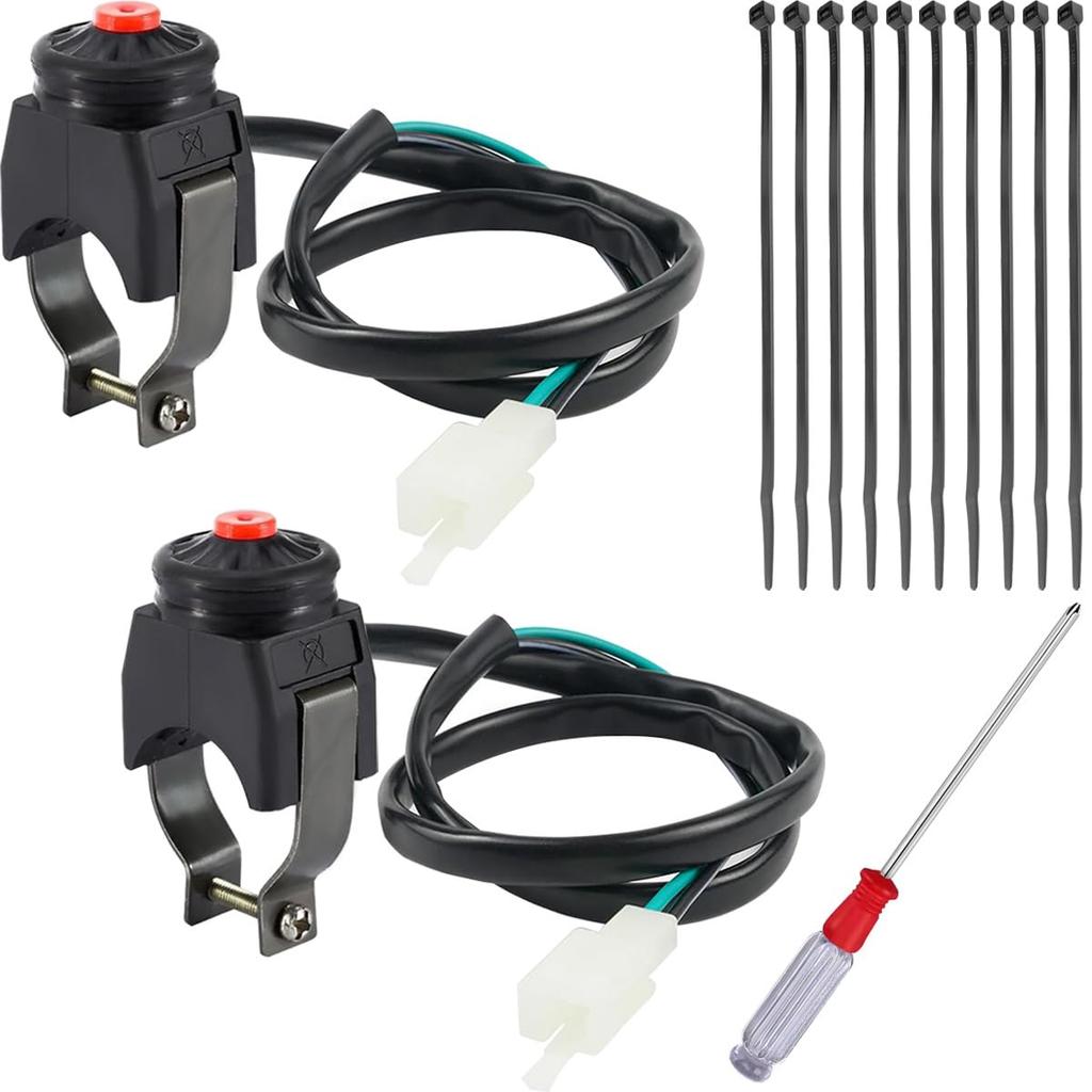 DAOKAI Bike Kill Stop Switch Universal Kill Switch Horn Button Stop 22mm 7/8inch Handlebar