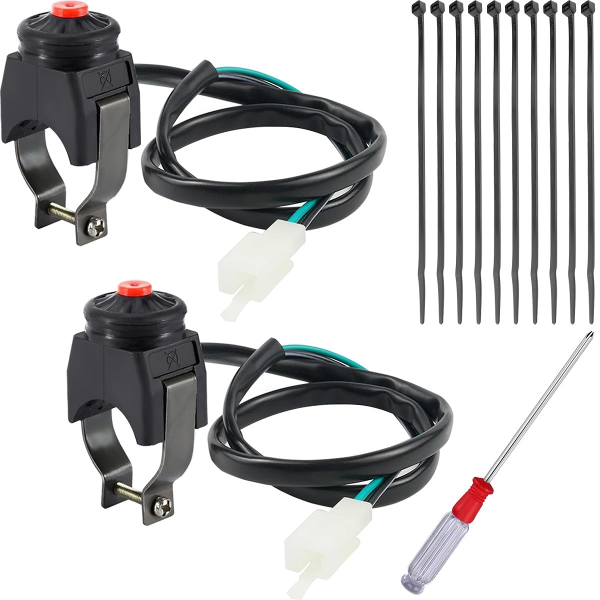 

DAOKAI Велосипедный выключатель аварийной остановки Универсальный выключатель аварийной остановки Кнопка сигнала Стоп 22 мм 7/8 дюйма Руль