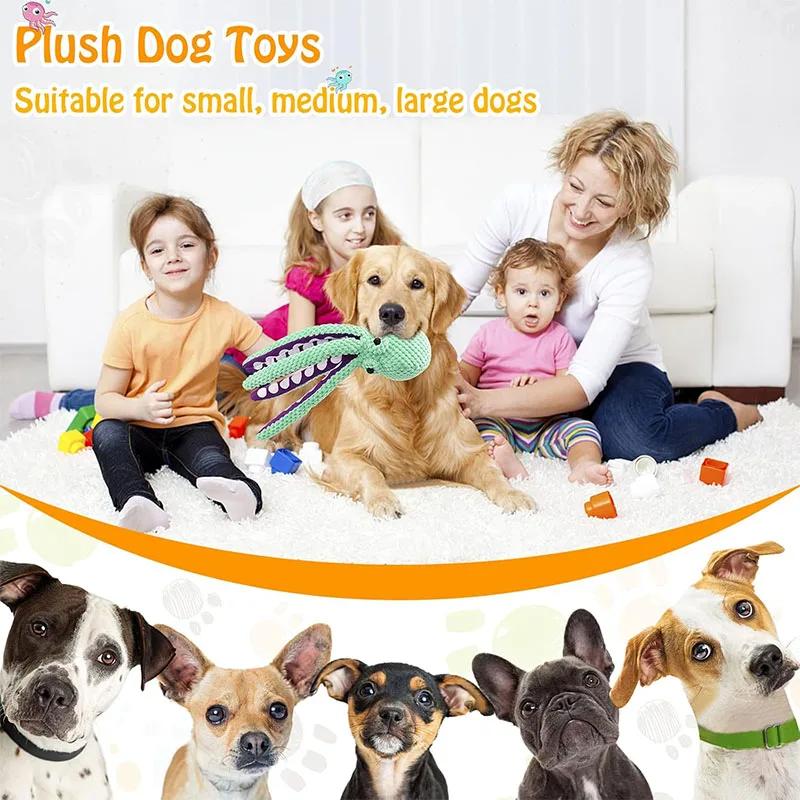 Large Squeaky Pet Dog Toy-Plush Dog Toys with Soft Fabric for Small Medium Large Dogs Daily Companionship, Training Reward Gift