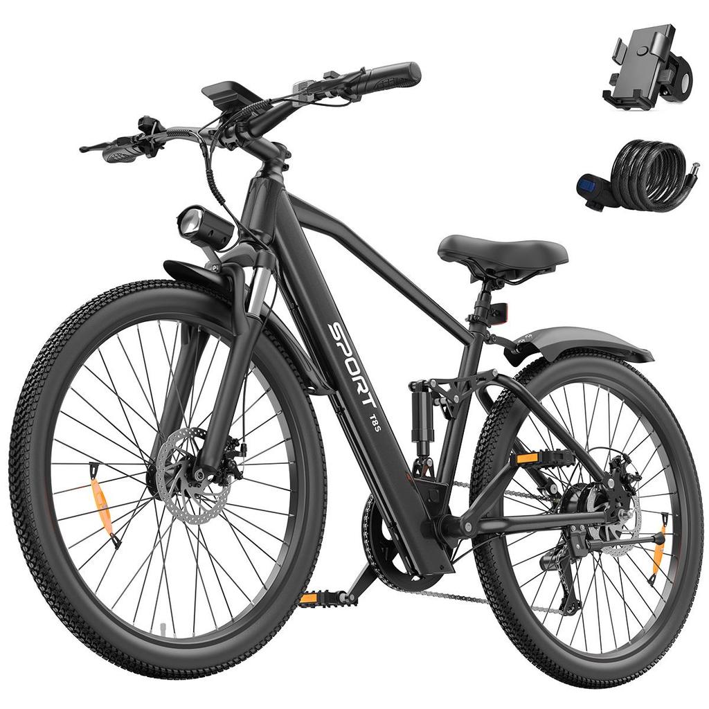 TOOFLY T8S Adult Electric Bike 41KM/H Max Speed 48V9.9Ah Battery City Commuting E-Bike 26*1.95 Inch Tire Adults Electric Bicycle