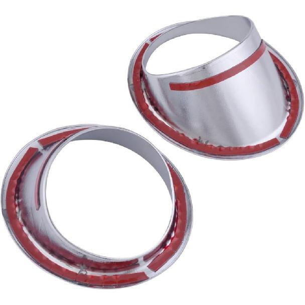 2Pcs Front Fog Light Lamp Cover Trim for Ford Explorer 2011 2012 2013 2014 2015 ABS Chrome