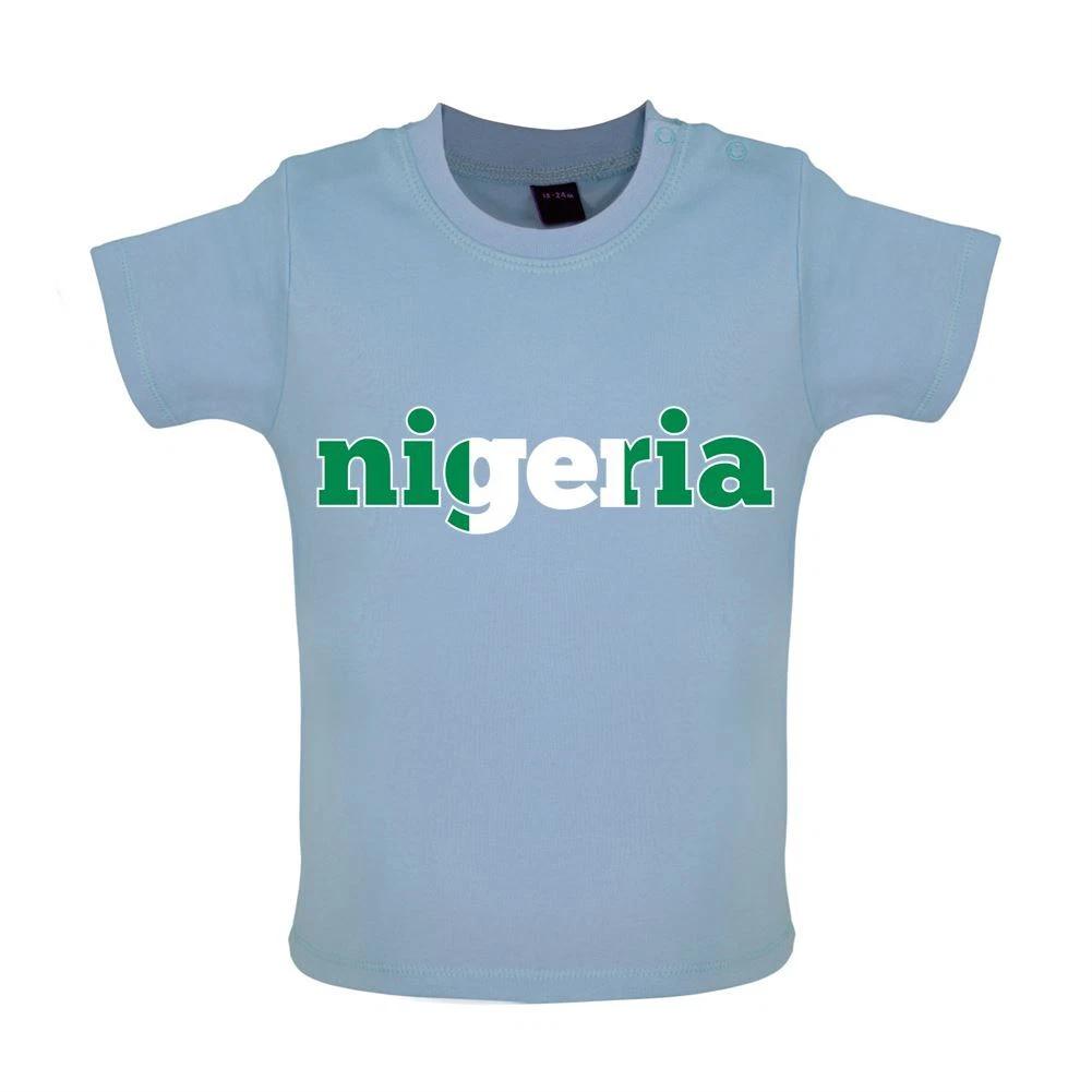 Nigeria Flag Colours - Baby T-Shirt / Babygrow - Football Country Flags Nigerian 120