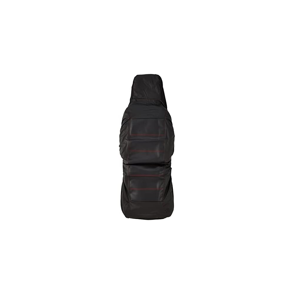 BONFORM Seat Covers, Leather Shape, for Kei/Regular Cars, Front Seat High-Back Type, Antibacterial and Deodorizing, Red, 4020-10RE