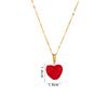Bling Colorful Rhinestone Love Heart Pendant Necklace Fashion Hip Hop Stainless Steel Chain Jewelry Gifts for Women Teen Girls