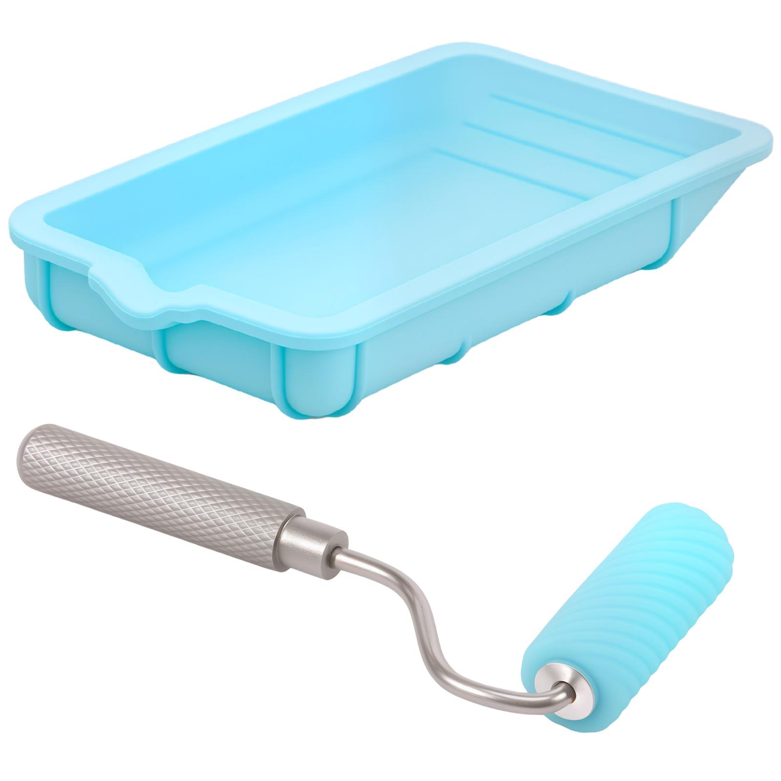 

Paint Tray Reusable Paint Set Wood Glue Roller and Tray Efficient Woodworking Tool Paint Tool Combination for Artwork Art Craft синий