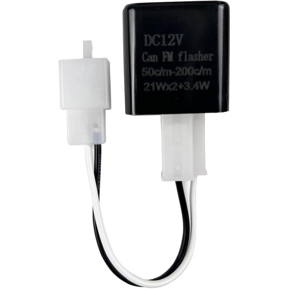 Adjustable 2 Prong Electronic LED Flasher Relay with Wires for Bikes Motorcycles Scooters Turn Signals Hyper Flash 2 Pin Blinkers Relay Plug and Play