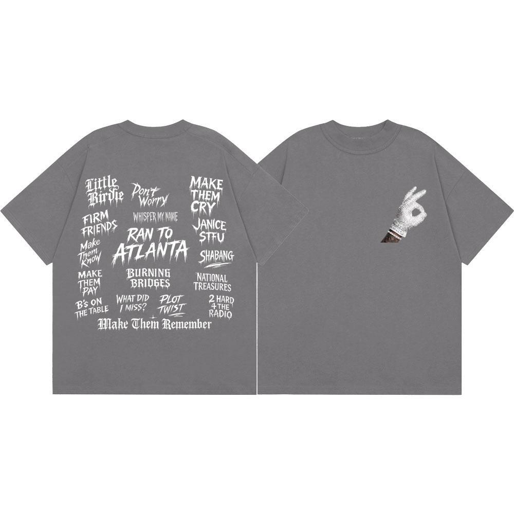 Raper Drake Iceman Merch z albumu Koszulka Męska Damska Hip Hop Vintage Krótki Rękaw Koszulka Wysokiej Jakości Moda Oversize Koszulki