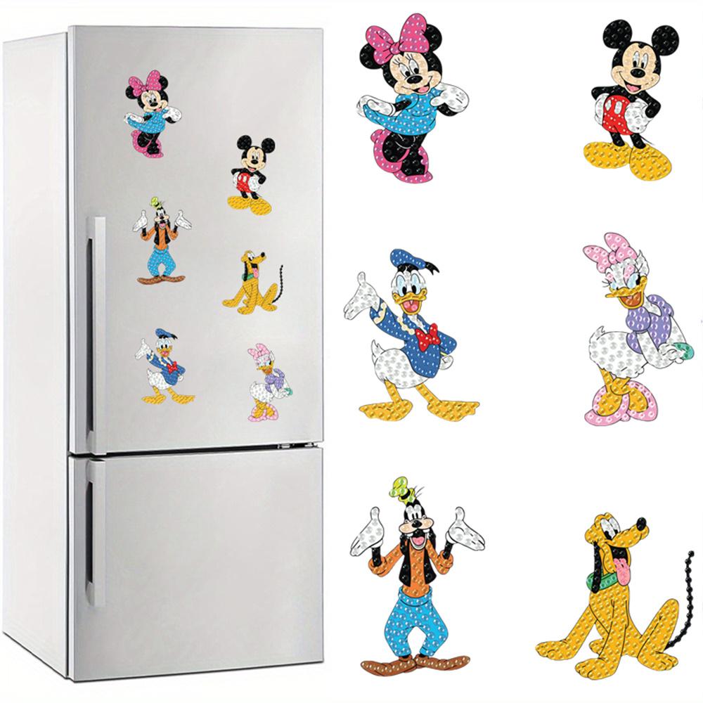 6Pcs Cartoon Characters Series Diamond Art Fridge Magnet Diamond Painting Refrigerator Magnet DIY Fridge Stickers for Fridge Whiteboards