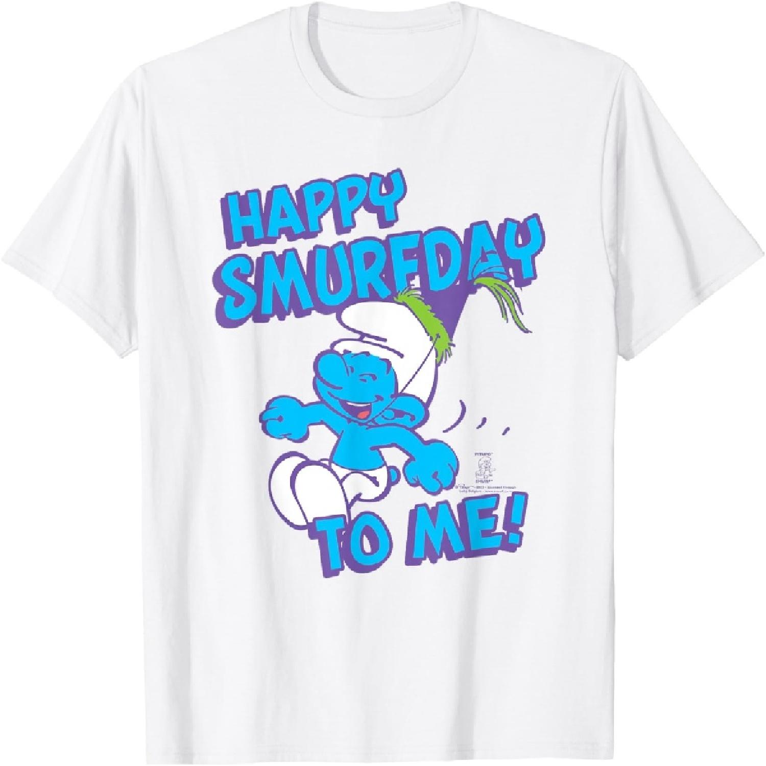 The Smurfs Happy Smurfday to Me Birthday T-Shirt XXXXXL белый