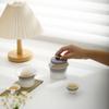 Outdoor Portable Ceramic Tea Set: One Pot, Three Cups, Gradient Grey Glaze for Travel and Business Trips