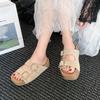 Cool slippers women's summer wear new high-value thick-bottomed versatile beach slippers