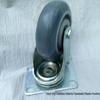 Medium Grey Silent Swivel Caster Wheel - Elastic Rubber