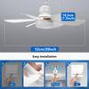 Modern LED ceiling fan light E27 with remote control for dimming, suitable for living room study household use Decoration home