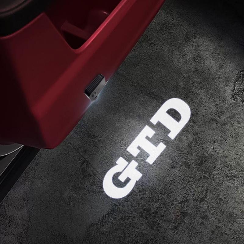 

1/2PCS GTD Car Logo Wireless Courtesy Car Door Projector LED Courtesy Lamp For Golf 4 5 6 7 Polo MK3 MK4 R32 R34 Passat Beetle 1PCS