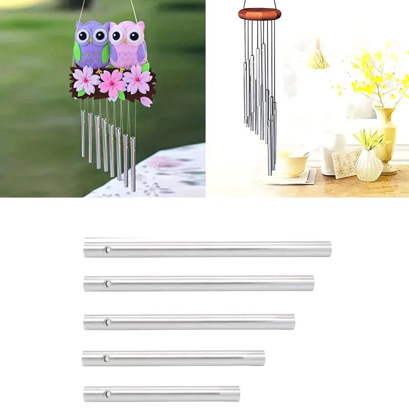30Pcs Aluminum Tube Diy Wind Chime Material For Indoor Outdoor Decor & Crafts Multi-Size For Art & Handcrafts Wind Chime Parts