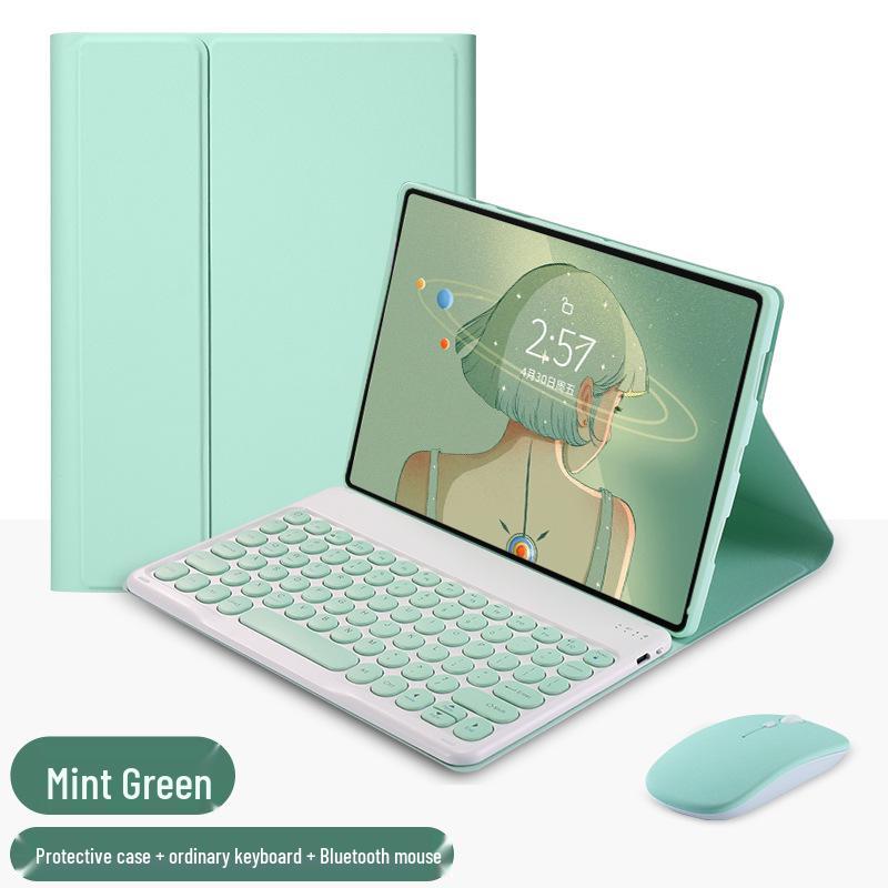 Xiaomi Pro5/RedmiPad SE11 11.2" Tablet Case with Bluetooth Keyboard, Leather, Russian Layout