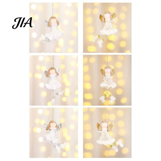 Handmade Fabric Doll Pendants Christmas Angel Hanging Ornaments, Cute Plush Pendant, Xmas Tree Decorative Small Festive Window Decorations Ornaments