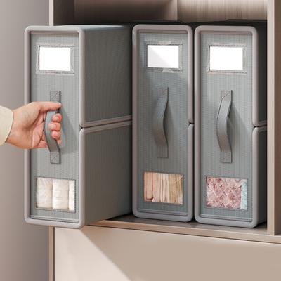 10 Stück Bettlaken-Aufbewahrungsbox mit sichtbarem Fenster und Griff, große Kapazität, Reißverschluss, Bettlaken-Organizer